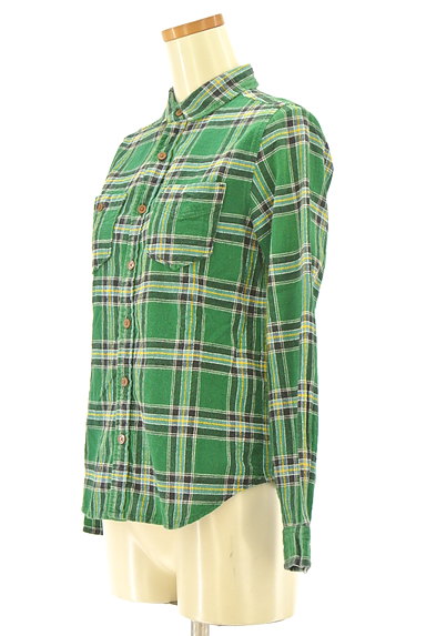 CUBE SUGAR（キューブシュガー）の古着「カラーチェック柄シャツ（カジュアルシャツ）」大画像３へ