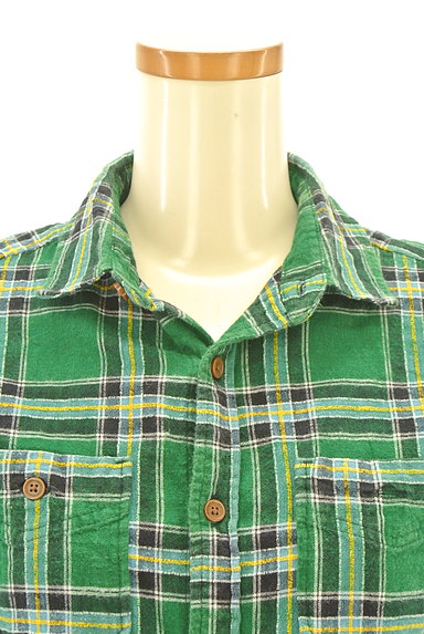 CUBE SUGAR（キューブシュガー）の古着「カラーチェック柄シャツ（カジュアルシャツ）」大画像４へ