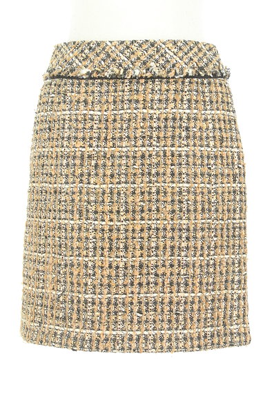 TOMORROWLAND（トゥモローランド）の古着「フリンジツイードタイトスカート（ミニスカート）」大画像１へ