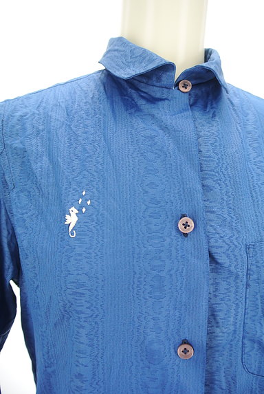 FUKUZO（フクゾー）の古着「パイソン柄七分袖微光沢シャツ（カジュアルシャツ）」大画像４へ
