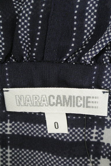 NARA CAMICIE（ナラカミーチェ）の古着「フリルチェック柄シアーブラウス（ブラウス）」大画像６へ