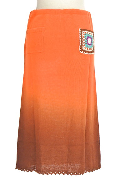 mash mania（マッシュマニア）の古着「マルチ刺繍ロングニットスカート（スカート）」大画像２へ