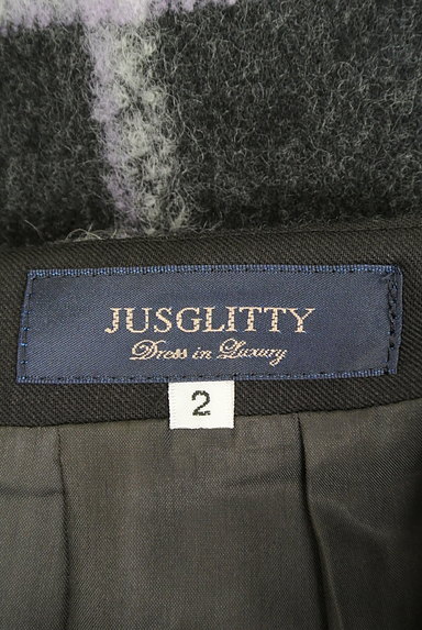 JUSGLITTY（ジャスグリッティー）の古着「起毛チェック柄タイトスカート（スカート）」大画像６へ
