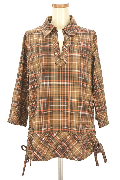 INTER PLANET（インタープラネット）の古着「裾リボン７分袖シャツ風カットソー（カットソー・プルオーバー）」大画像１へ