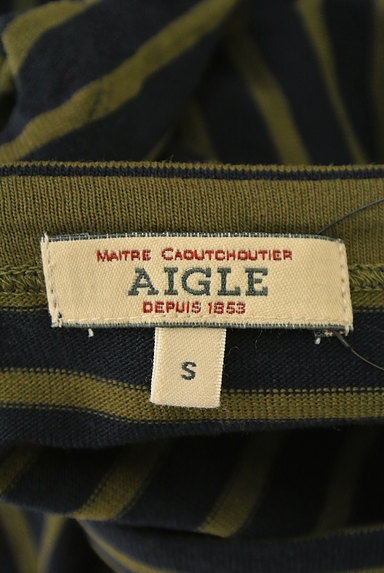 Aigle（エーグル）の古着「ワンポイントロゴボーダーカットソー（カットソー・プルオーバー）」大画像６へ