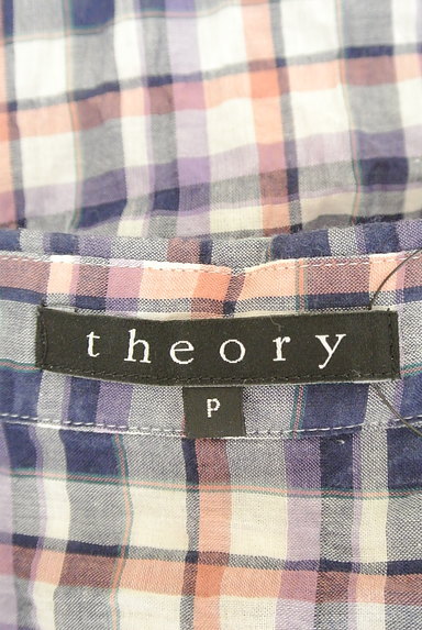 theory（セオリー）の古着「チェック柄ラウンドヘムシャツ（カジュアルシャツ）」大画像６へ