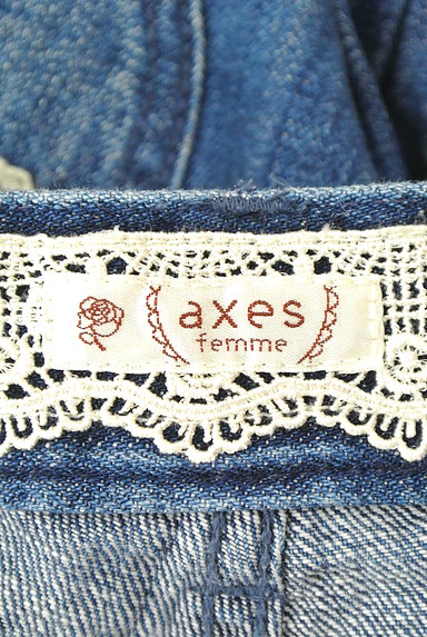 axes femme（アクシーズファム）の古着「花刺繍入りショートデニムパンツ（デニムパンツ）」大画像６へ