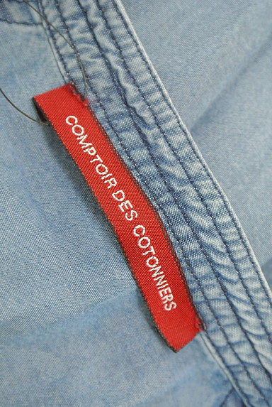 Comptoir des Cotonniers（コントワーデコトニエ）の古着「ノーカラーシャンブレーシャツ（カジュアルシャツ）」大画像６へ