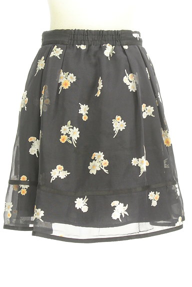Rirandture（リランドチュール）の古着「ベロア花柄フレアミニスカート（ミニスカート）」大画像２へ