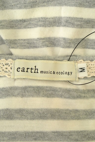 earth music&ecology（アースミュージック＆エコロジー）の古着「レース袖ボーダーカットソー（カットソー・プルオーバー）」大画像６へ