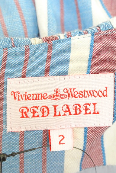 Vivienne Westwood（ヴィヴィアンウエストウッド）の古着「ウエストリボンマルチストライプワンピ（ワンピース・チュニック）」大画像６へ