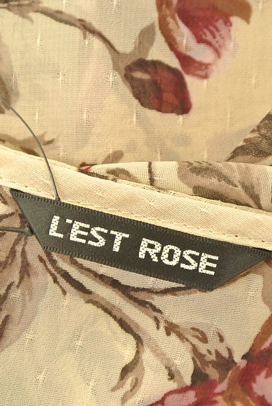 L'EST ROSE（レストローズ）の古着「フラワー７分袖ロングペプラムカットソー（カットソー・プルオーバー）」大画像６へ