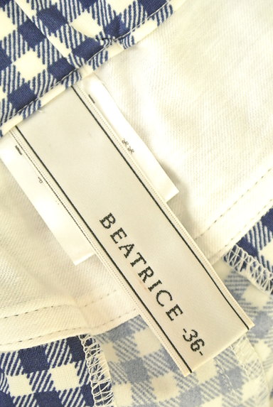 BEATRICE（ベアトリス）の古着「ギンガム裾デザインクロップドパンツ（パンツ）」大画像６へ