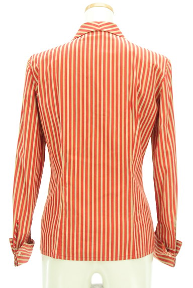 KATHARINE HAMNETT LONDON（キャサリンハムネットロンドン）の古着「ロールアップ袖ストライプ柄シャツ（カジュアルシャツ）」大画像２へ