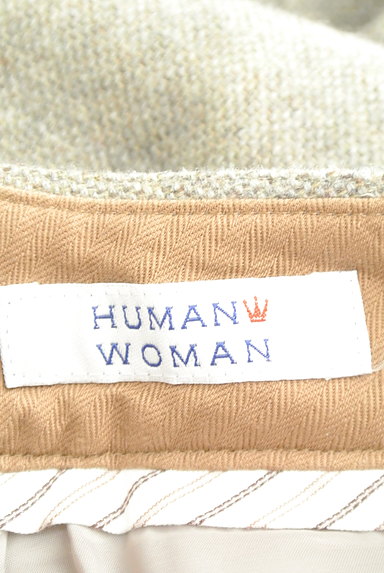 HUMAN WOMAN（ヒューマンウーマン）の古着「ウールタックワイドパンツ（パンツ）」大画像６へ