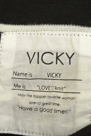 VICKY（ビッキー）の古着「袖ボタンボーダーニット（ニット）」大画像６へ