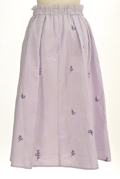 STRAWBERRY-FIELDS（ストロベリーフィールズ）の古着「小花刺繍膝下丈フレアスカート（ロングスカート・マキシスカート）」大画像２へ