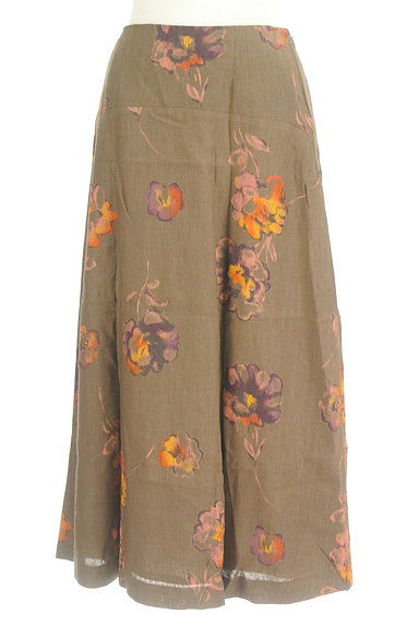 TABASA（タバサ）の古着「花柄リネンマキシフレアスカート（ロングスカート・マキシスカート）」大画像１へ