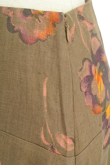TABASA（タバサ）の古着「花柄リネンマキシフレアスカート（ロングスカート・マキシスカート）」大画像４へ