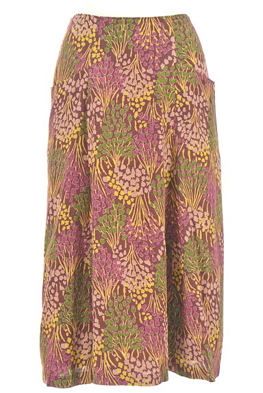Jocomomola（ホコモモラ）の古着「花柄ミモレ丈ウールスカート（スカート）」大画像１へ