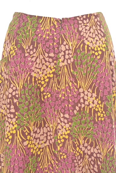 Jocomomola（ホコモモラ）の古着「花柄ミモレ丈ウールスカート（スカート）」大画像５へ
