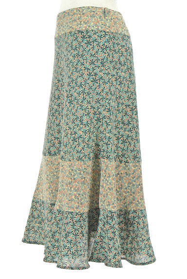 Jocomomola（ホコモモラ）の古着「小花柄フレアミモレ丈スカート（スカート）」大画像３へ
