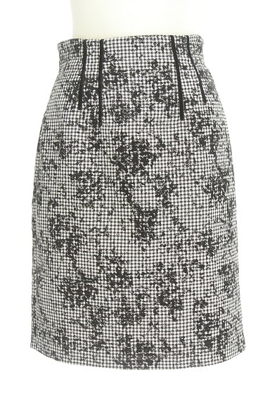 JUSGLITTY（ジャスグリッティー）の古着「千鳥格子×フロッキー花柄タイトスカート（スカート）」大画像１へ