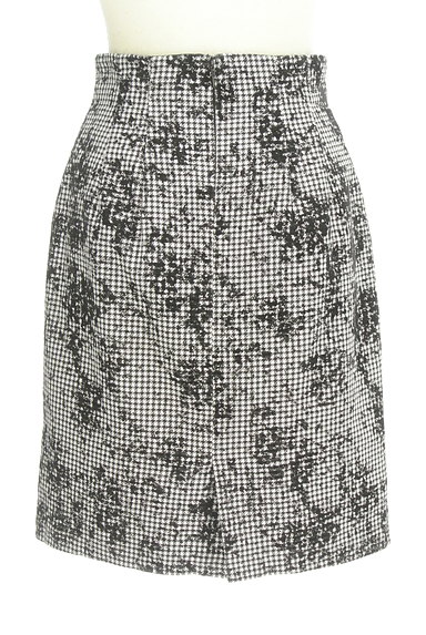 JUSGLITTY（ジャスグリッティー）の古着「千鳥格子×フロッキー花柄タイトスカート（スカート）」大画像２へ
