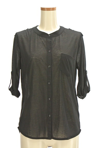AZUL by moussy（アズールバイマウジー）の古着「ロールアップ五分袖シャツ（カジュアルシャツ）」大画像１へ