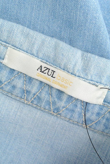 AZUL by moussy（アズールバイマウジー）の古着「シンプルダンガリーシャツ（カジュアルシャツ）」大画像６へ