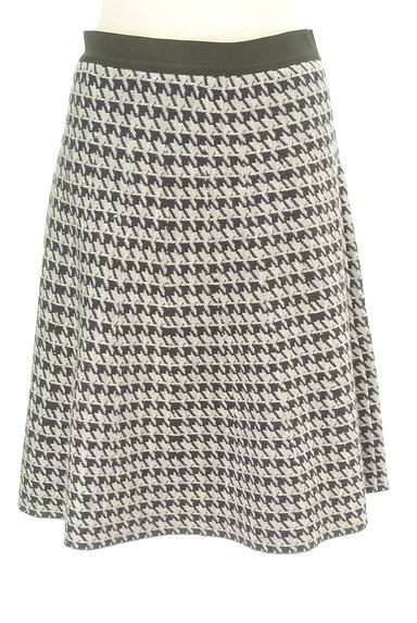 Couture Brooch（クチュールブローチ）の古着「千鳥格子柄膝丈フレアスカート（スカート）」大画像１へ