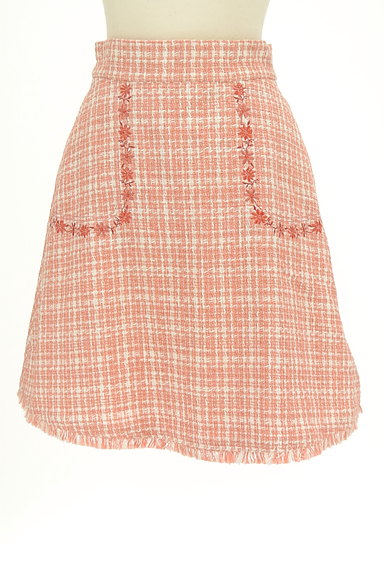 JILL by JILLSTUART（ジルバイジルスチュアート）の古着「ツイードパステル刺繍スカート（スカート）」大画像１へ