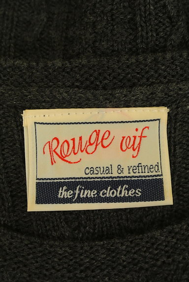 Rouge vif La cle（ルージュヴィフラクレ）の古着「ケーブル編みフレアニットワンピ（ワンピース・チュニック）」大画像６へ