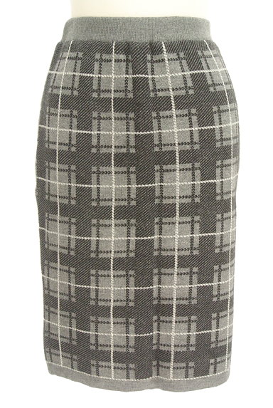 AG by aquagirl（エージーバイアクアガール）の古着「チェック柄ニットタイトスカート（スカート）」大画像１へ