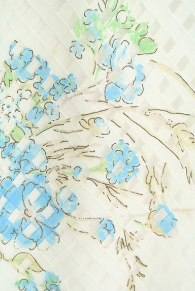 LAISSE PASSE（レッセパッセ）の古着「花柄×シアーチェックフレアスカート（スカート）」大画像４へ