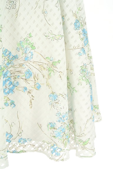 LAISSE PASSE（レッセパッセ）の古着「花柄×シアーチェックフレアスカート（スカート）」大画像５へ