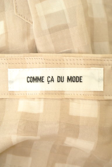 COMME CA DU MODE（コムサデモード）の古着「七分袖チェック柄シアーロングシャツ（カジュアルシャツ）」大画像６へ