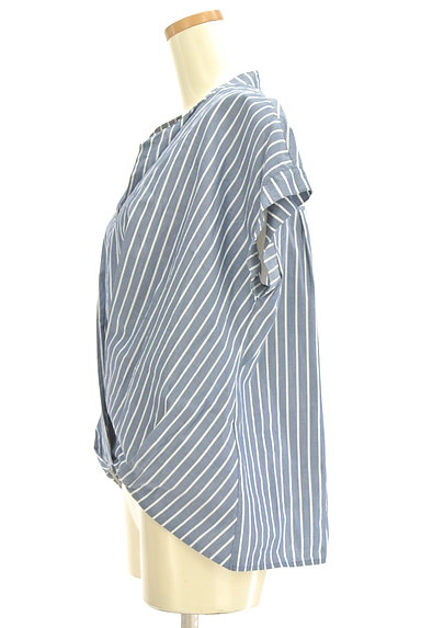 HIROKO BIS（ヒロコビス）の古着「スキッパーカラーシャツ（カットソー・プルオーバー）」大画像３へ