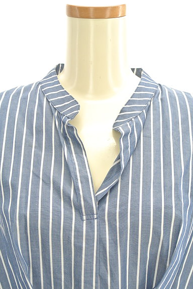 HIROKO BIS（ヒロコビス）の古着「スキッパーカラーシャツ（カットソー・プルオーバー）」大画像４へ