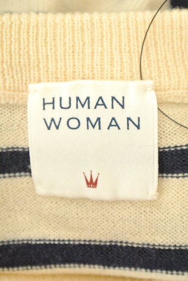 HUMAN WOMAN（ヒューマンウーマン）の古着「ボーダー柄カジュアルニット（ニット）」大画像６へ