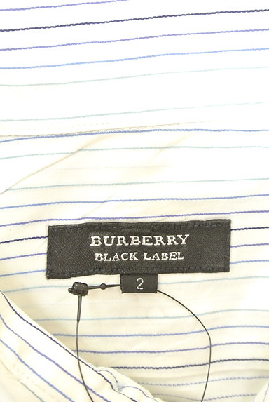 BURBERRY BLACK LABEL（バーバリーブラックレーベル）の古着「ボーダー柄シャツカットソー（カットソー・プルオーバー）」大画像６へ