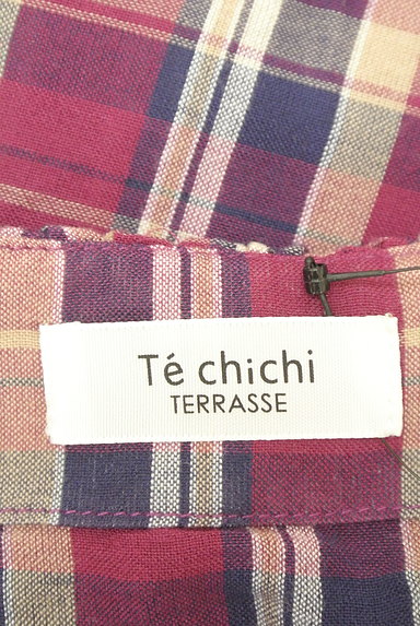 Te chichi（テチチ）の古着「チェック柄フリルブラウス（カットソー・プルオーバー）」大画像６へ