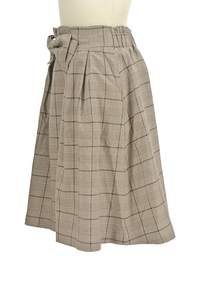 Bon mercerie（ボンメルスリー）の古着「ウエストリボンチェック柄スカート（スカート）」大画像３へ