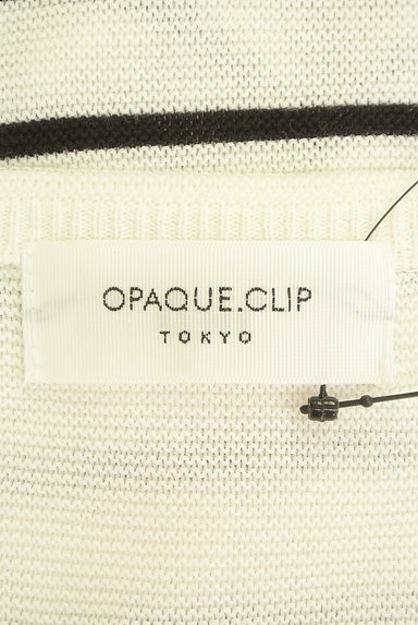OPAQUE.CLIP（オペークドットクリップ）の古着「サイドスリットボーダーカットソー（ニット）」大画像６へ