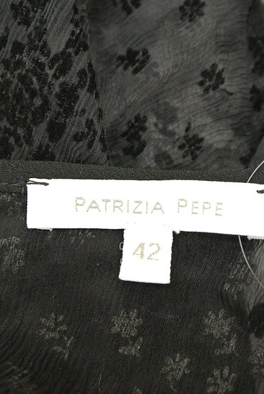 PATRIZIA PEPE（パトリッツィアペペ）の古着「ジャガード花柄シフォントップス（カットソー・プルオーバー）」大画像６へ