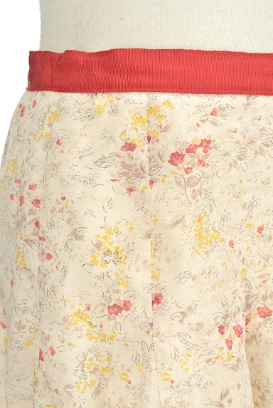 LAISSE PASSE（レッセパッセ）の古着「カラーテープ花柄フレアスカート（ミニスカート）」大画像４へ