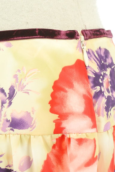 LAISSE PASSE（レッセパッセ）の古着「花柄サテンミニスカート（ミニスカート）」大画像４へ