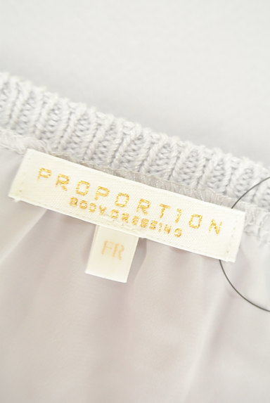 PROPORTION BODY DRESSING（プロポーションボディ ドレッシング）の古着「ビジュー付き背面シフォンニット（ニット）」大画像６へ