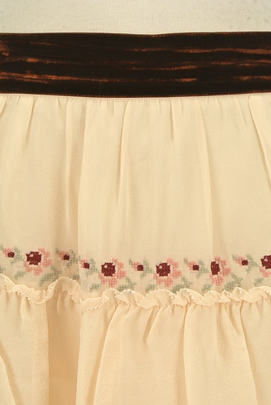 LAISSE PASSE（レッセパッセ）の古着「花柄刺繍シフォンフリルスカート（ミニスカート）」大画像４へ