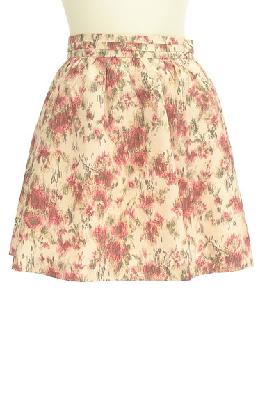 LAISSE PASSE（レッセパッセ）の古着「バックリボン花柄フレアミニスカート（ミニスカート）」大画像１へ